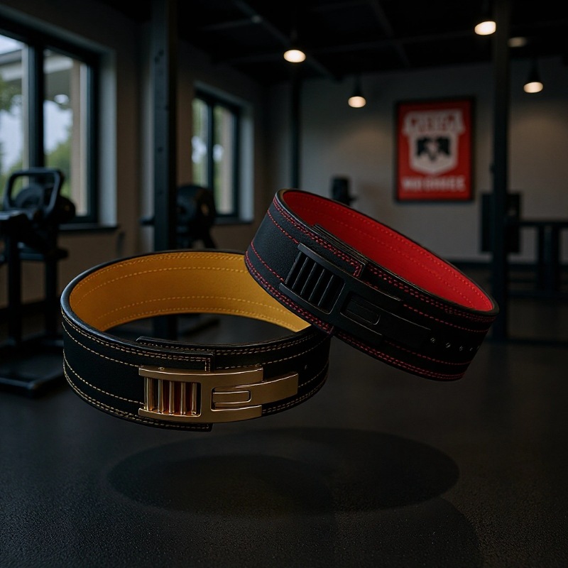 Squat and deadlift leather fitness weightlifting belt