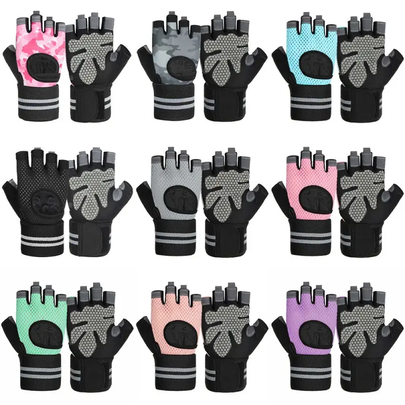 Sports fitness gloves and wrist guards